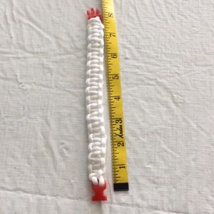 White and Red Paracord Bracelet Handmade New